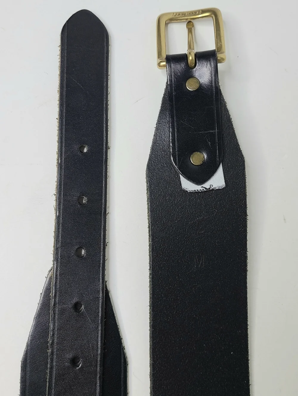 J. Crew Black Equestrian Corset Buckle Made in USA Italian Leather Vintage Belt - Picture 4 of 12